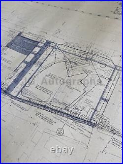 Frank Lloyd Wright Oklahoma Community Center Original Working Whiteprint