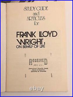 Frank Lloyd Wright On Behalf Of Life Slides, HiDef Scans, Books, Tape, Poster