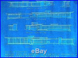 Frank Lloyd Wright Original Blueprint House For Mr & Mrs J B Christie N J