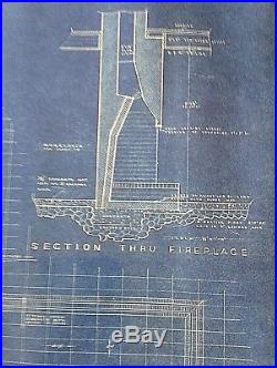 Frank Lloyd Wright Original Blueprint House For Mr & Mrs J B Christie N J P 2