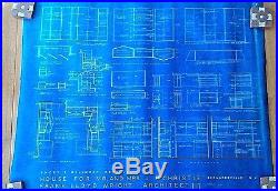 Frank Lloyd Wright Original Blueprint House For Mr & Mrs J B Christie N J Page 5
