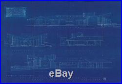 Frank Lloyd Wright Original Blueprints (full set) Dayer Music Pavillion/House