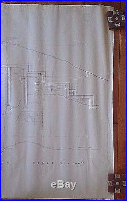 Frank Lloyd Wright Original Draft Drawing Falling Water 1935 Foundation Plan