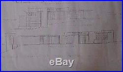 Frank Lloyd Wright Original Drawing Draft For Usonian Hex House Elevations Pg 5