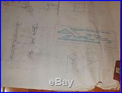 Frank Lloyd Wright Original Drawing Draft For Usonian Hex House Sheet 10 Door