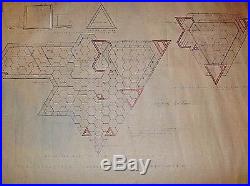 Frank Lloyd Wright Original Drawing Draft For Usonian Hex House Sheet 3 Ceiling