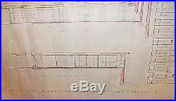 Frank Lloyd Wright Original Drawing Draft For Usonian Hex House Sheet 6 Sash