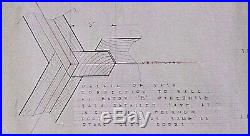 Frank Lloyd Wright Original Drawing Draft Prototype For Usonian Hex House 10
