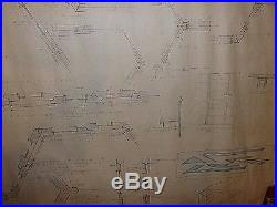 Frank Lloyd Wright Original Drawing Draft Prototype For Usonian Hex House 10
