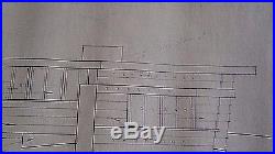 Frank Lloyd Wright Original Drawing Falling Water 1935 E Elevation W Corrections
