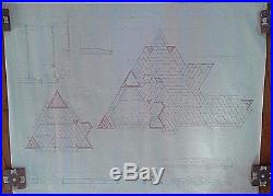 Frank Lloyd Wright Original Drawing Hex House Draft Sheet 4 Framing Plan