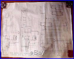 Frank Lloyd Wright Original Drawing Usonian House For Museum Of Modern Art P 1