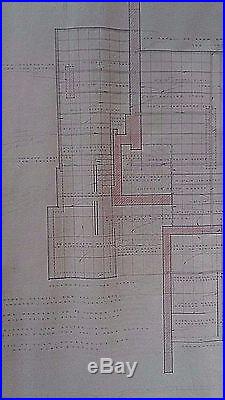 Frank Lloyd Wright Original Early Draft Stages Drawing Falling Water 1935