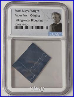 Frank Lloyd Wright Original Paper from Original Fallingwater Blueprint CAG NGC