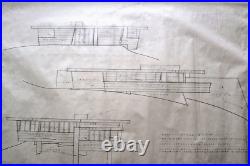 Frank Lloyd Wright Original Pencil Draft Drawing Arizona Desert Home Not Signed