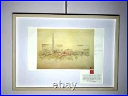 Frank Lloyd Wright'Pavilion for Leesburg Floating Gardens' Pencil & Color