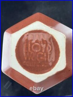 Frank Lloyd Wright Pinnacle Vase Haeger Pottery Brick Red Rare color Art Deco