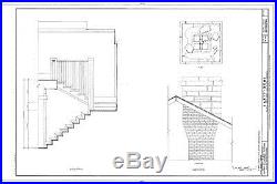 Frank Lloyd Wright Prairie House plans, architectural drawings, wood shingle