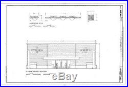 Frank Lloyd Wright Prairie Style home, architectural drawings, Coonley House