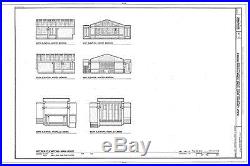 Frank Lloyd Wright Prairie Style home, architectural drawings, Dana House