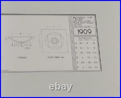 Frank Lloyd Wright Print Robie House Garden Vase Technical Drawing 1997