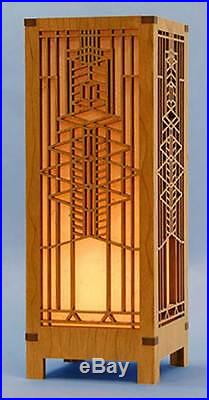 Frank Lloyd Wright ROBIE HOUSE Design MINI LIGHT BOX LAMP Etched Wood
