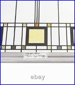 Frank Lloyd Wright Reproduction Stained Glass Window Sculpture Plaque Sun