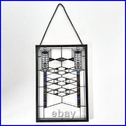 Frank Lloyd Wright Robie Stained Hanging Glass Panel Suncatcher 6 x 9