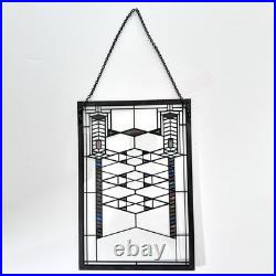 Frank Lloyd Wright Robie Stained Hanging Glass Panel Suncatcher 6 x 9