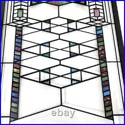 Frank Lloyd Wright Robie Stained Hanging Glass Panel Suncatcher 6 x 9