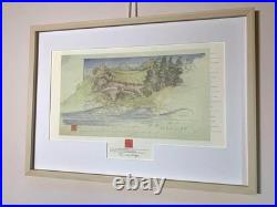 Frank Lloyd Wright'SEACLIFF' Project Watercolor & Colored Pencil Framed