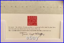 Frank Lloyd Wright'SEACLIFF' Project Watercolor & Colored Pencil Framed