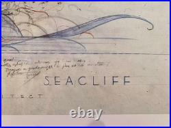 Frank Lloyd Wright'SEACLIFF' Project Watercolor & Colored Pencil Framed