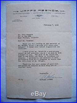 Frank Lloyd Wright SIGNED Contract with the Frank Lloyd Wright Foundation