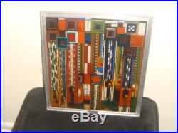 Frank Lloyd Wright Saguaro Collection 12 Hanging Art Glass With Metal Frame