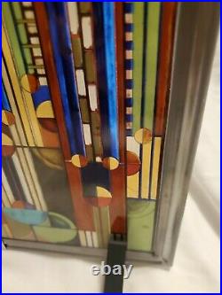 Frank Lloyd Wright Saguaro Forms And Cactus Flowers Stained Glass Panel