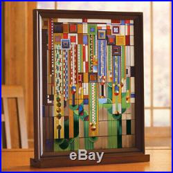 Frank Lloyd Wright Saguaro Forms Cactus Flowers Stained Glass Desktop Wall Decor