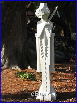 Frank Lloyd Wright Sandstone Midway Gardens Sprite Baton Statue 64