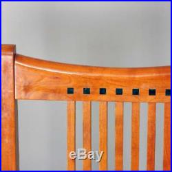 Frank Lloyd Wright School Arts & Crafts Style Cherry Dining Chairs by Stickley