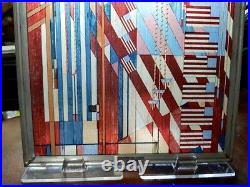 Frank Lloyd Wright Series Stained Glass Reproduction Signed Rare Vintage