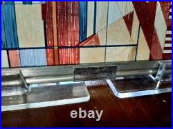Frank Lloyd Wright Series Stained Glass Reproduction Signed Rare Vintage
