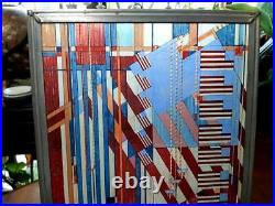 Frank Lloyd Wright Series Vintage Stained Glass Reproduction Signed