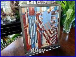 Frank Lloyd Wright Series Vintage Stained Glass Reproduction Signed