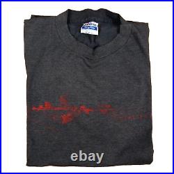 Frank Lloyd Wright Shirt Extra Large Taliesin VTG 80s Single Stitch Black Faded