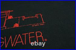 Frank Lloyd Wright Shirt Vtg 90s Fallingwater Beneficial T's Medium Black Red