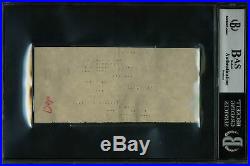 Frank Lloyd Wright Signed 2.75x6 Check Dated April 11, 1949 BAS Slabbed