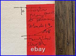 Frank Lloyd Wright Signed Architectural Forum to Apprentice Foster Jackson 1948
