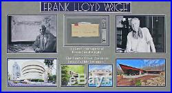 Frank Lloyd Wright Signed & Framed 2.75x6 Check Dated April 11, 1949 BAS Slabbed