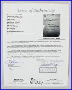 Frank Lloyd Wright Signed Handwritten Letter COA JSA