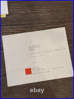 Frank Lloyd Wright Signed Letter Taliesin August 29 1953 Baker Sander Family